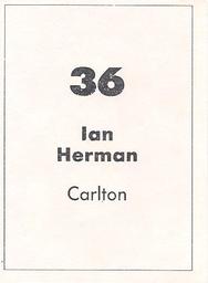 1990 Select AFL Stickers #36 Ian Herman Back